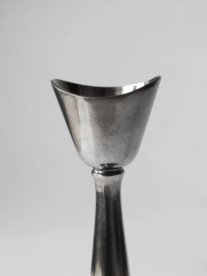 Cohr Silver Plated Candlestick, Denmark, 1960s
