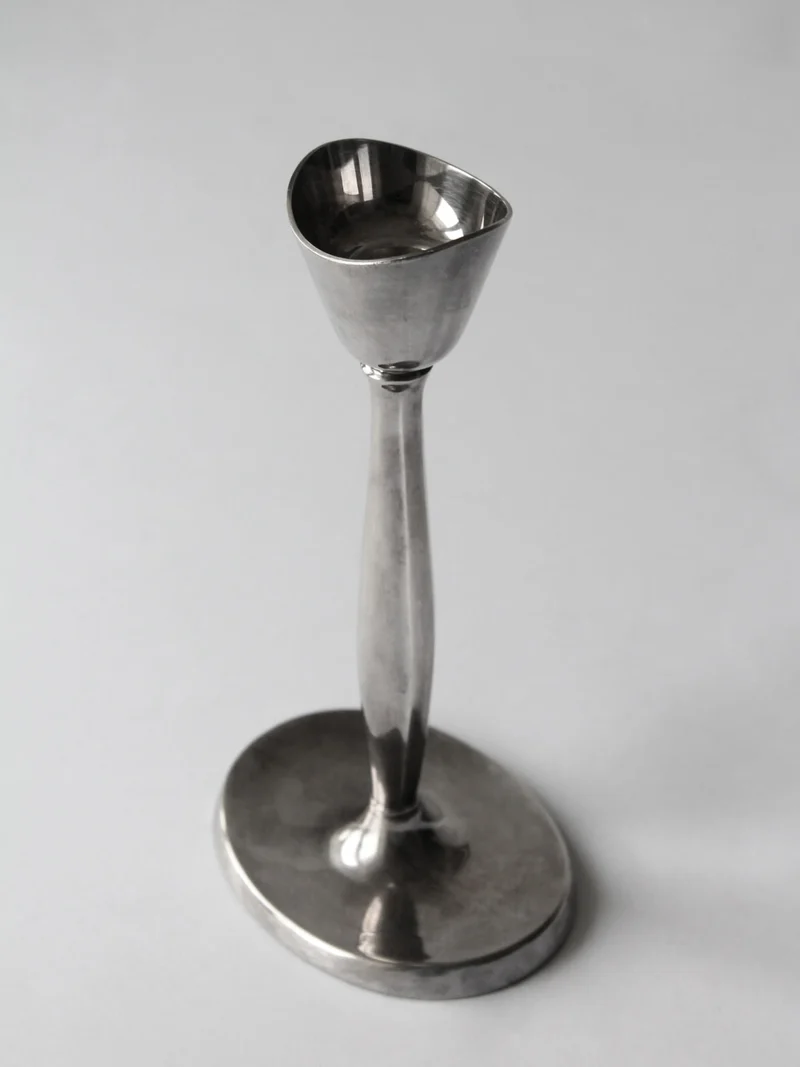 Cohr Silver Plated Candlestick, Denmark, 1960s