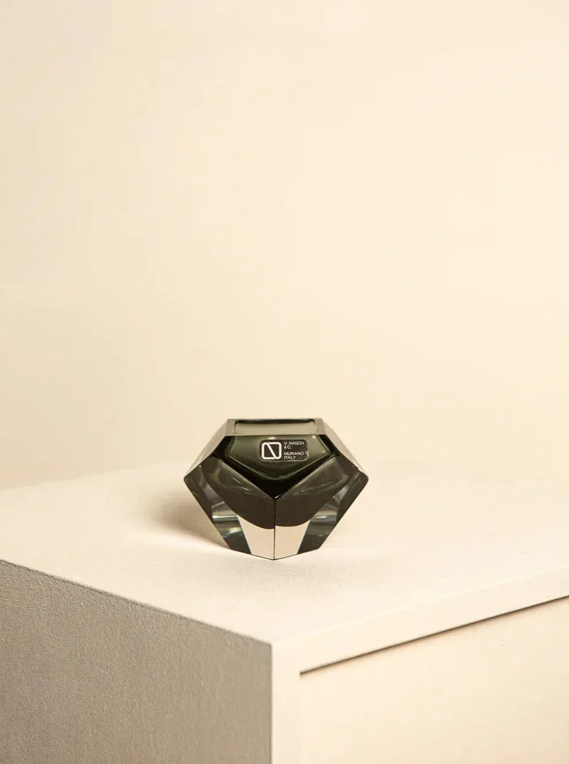 Black "Diamant" Vide Poche by Flavio Poli for Seguso 60's