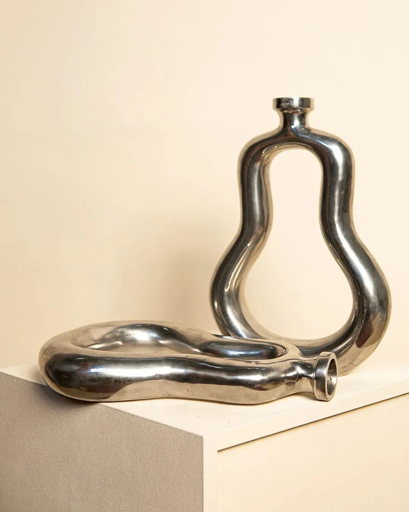 Pair of Large Candleholders in 80's