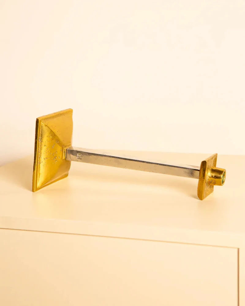 Brutalist Candleholder by David Marshall 80's