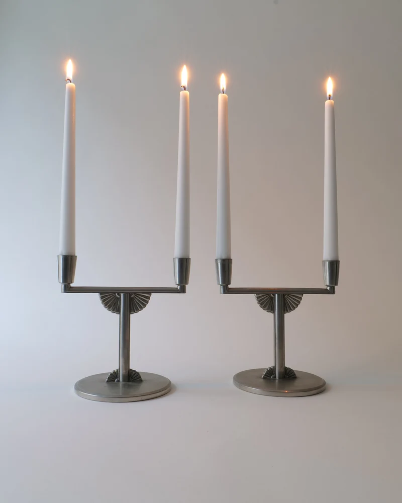 Vintage Candle Holders - Pewter Collection Sweden 1930s