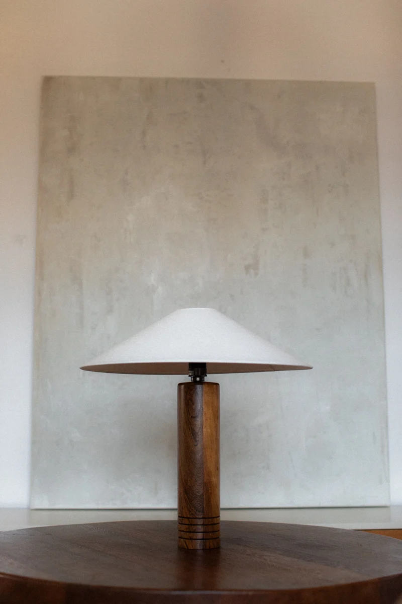 Vintage 1960's Wood Table Lamps