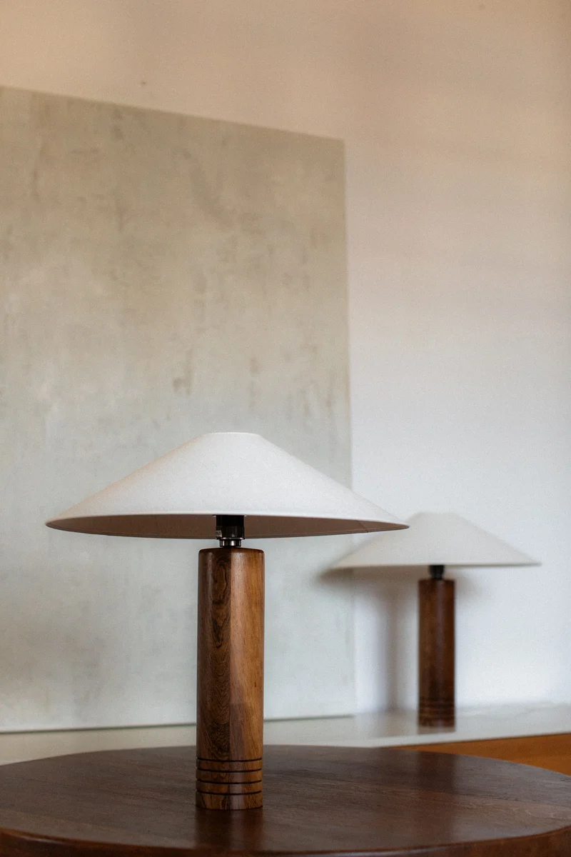 Vintage 1960's Wood Table Lamps