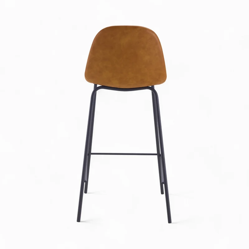 Pack 4 chaises pour îlot central Henrik camel et grises/noires 65 cm
