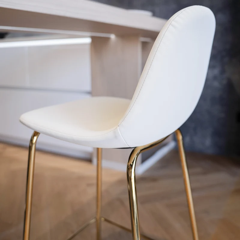 Pack 4 chaises pour îlot central Henrik blanches et vertes 65 cm