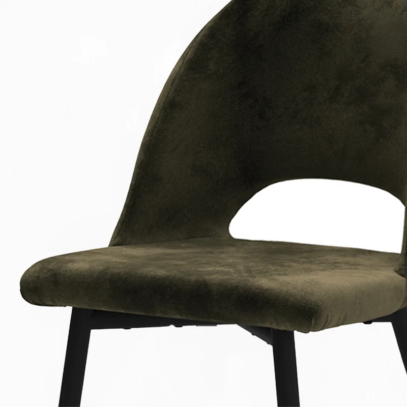 Pack 4 chaises Pénélope en velours jaune et vert