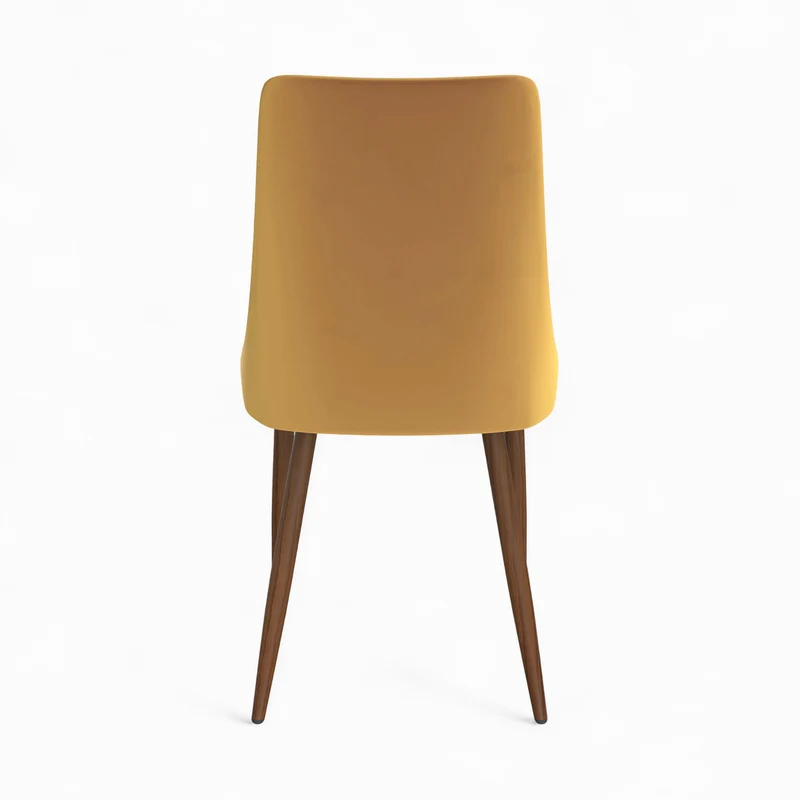 Pack 4 chaises Pénélope en velours jaune