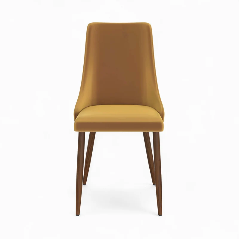 Pack 4 chaises Pénélope en velours jaune