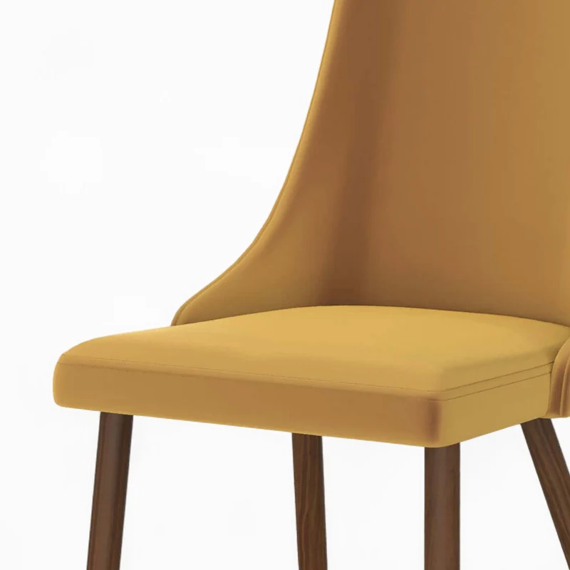 Pack 4 chaises Pénélope en velours jaune