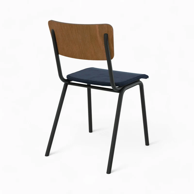 Pack 4 chaises Nico en velours bleu et vert