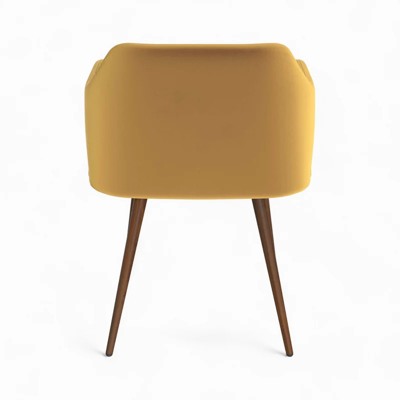 Pack 4 chaises Daisy en velours jaune et vert