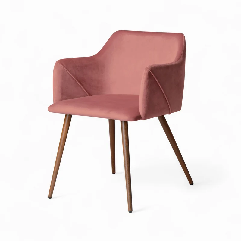 Pack 4 chaises Daisy en velours bleu et rose