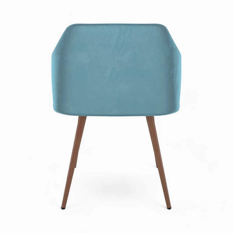Pack 4 chaises Daisy en velours bleu et rose