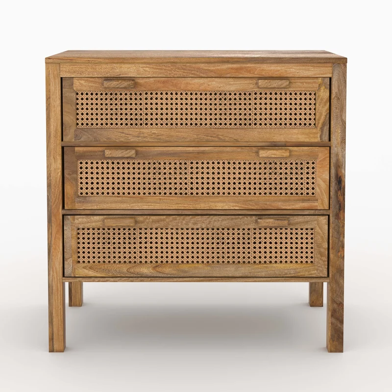 Ensemble Tiki commode et armoire en bois