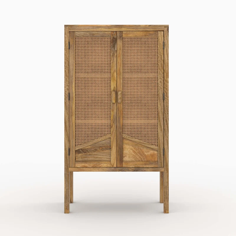 Ensemble Tiki commode et armoire en bois