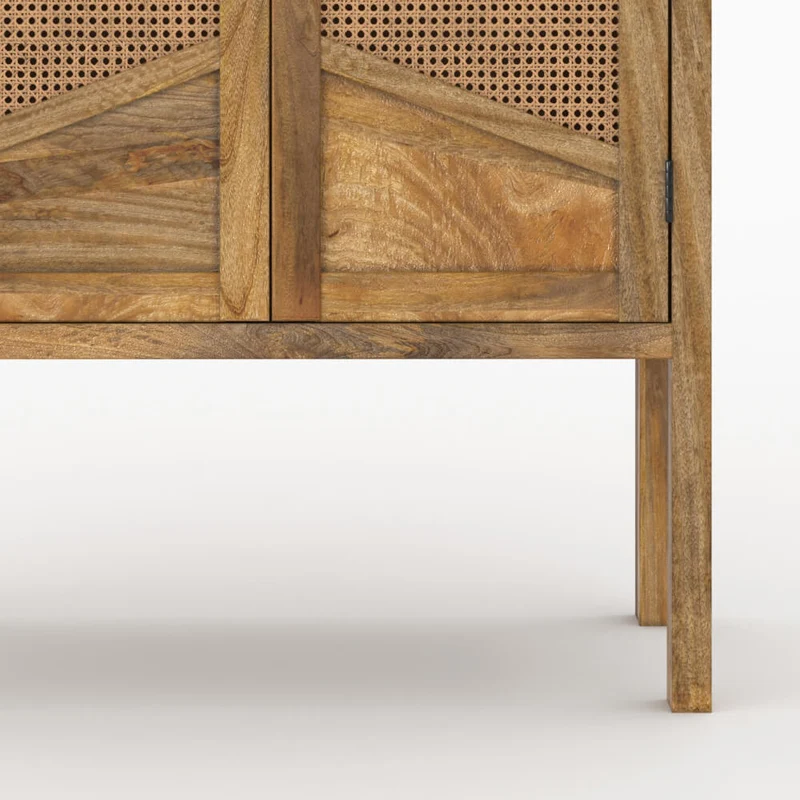 Ensemble Tiki commode et armoire en bois
