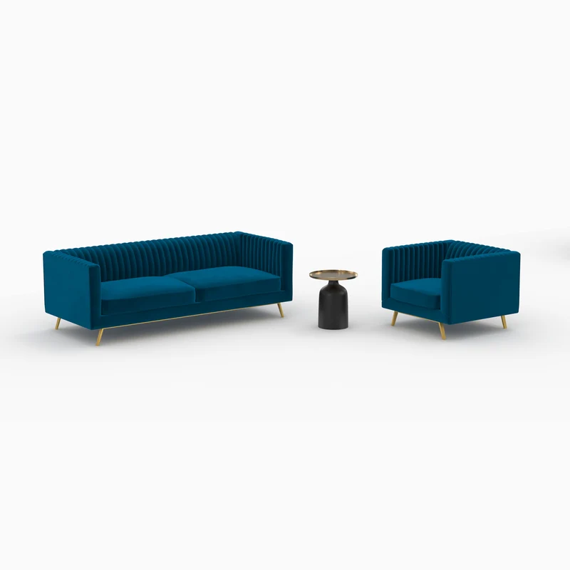 Ensemble Gatsby canapé, fauteuil et table basse 4 places