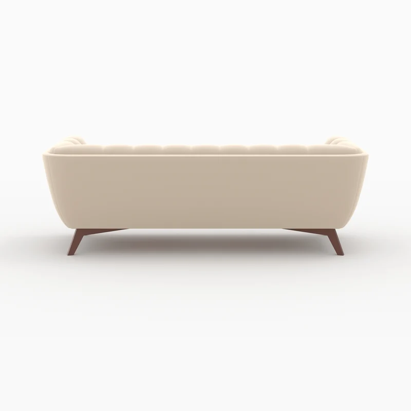 Ensemble canapés Mona en velours beige 5 places