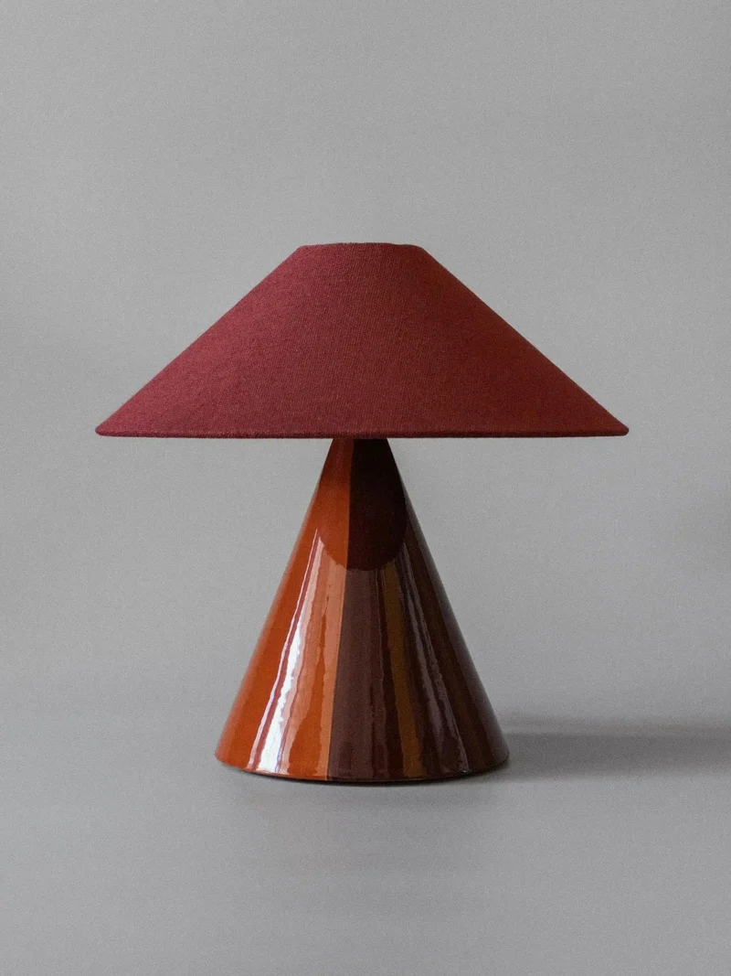 "Caterina" Earthenware Table Lamp - Syrah