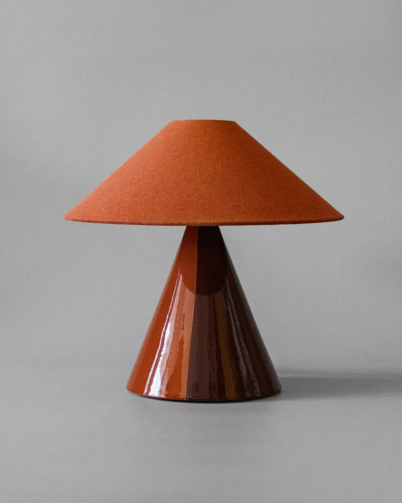 "Caterina" Earthenware Table Lamp - Cognac