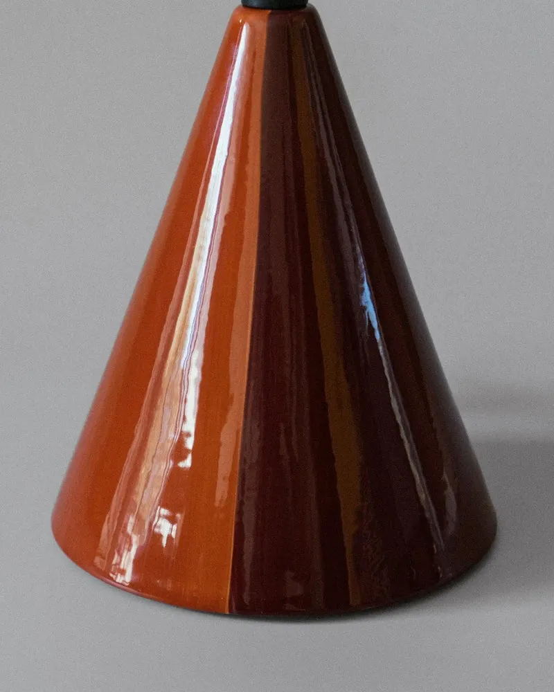 "Caterina" Earthenware Table Lamp - Cognac
