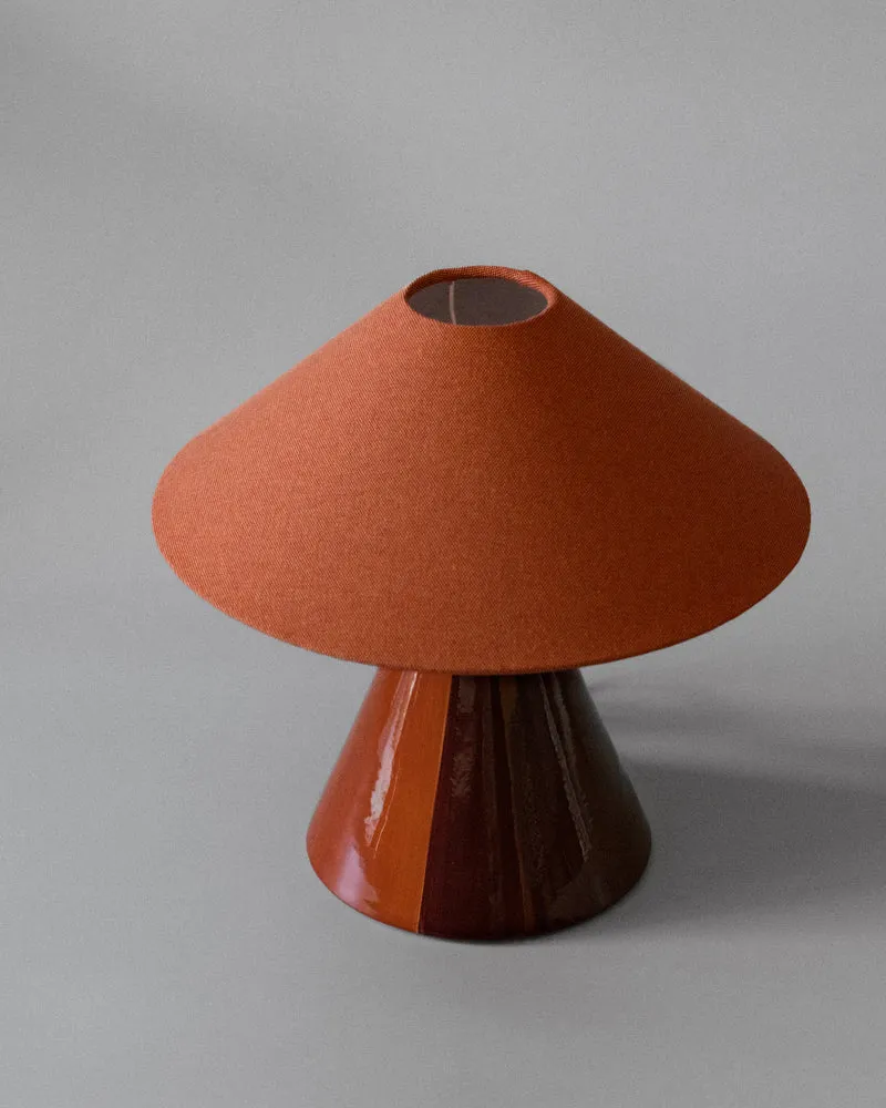 "Caterina" Earthenware Table Lamp - Cognac