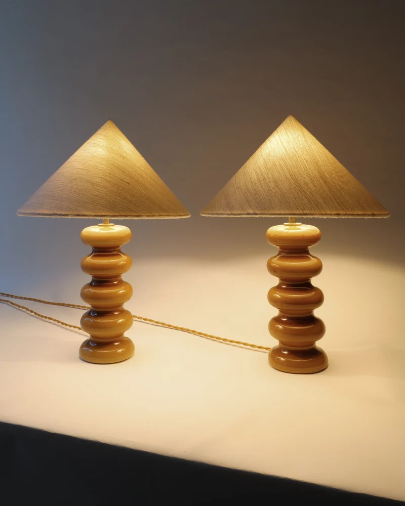 Vintage Table Lamps in Ceramic - Sculptural Collection, 1970s