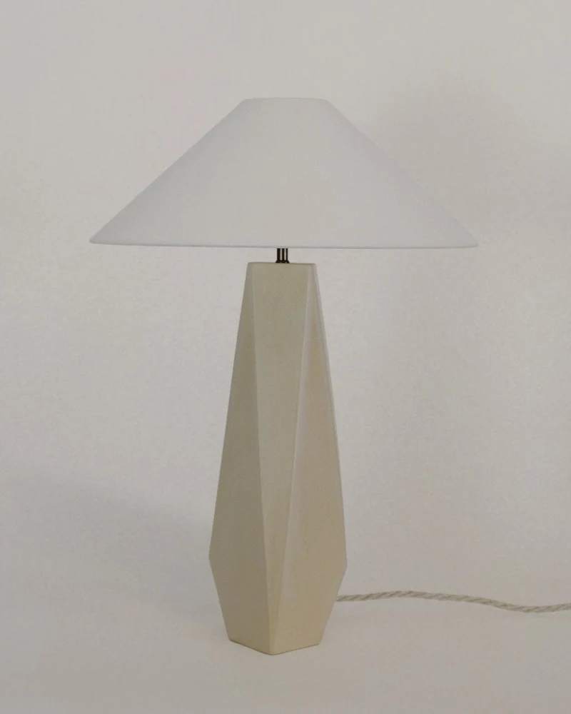 Liss Stoneware Table Lamp - Off White
