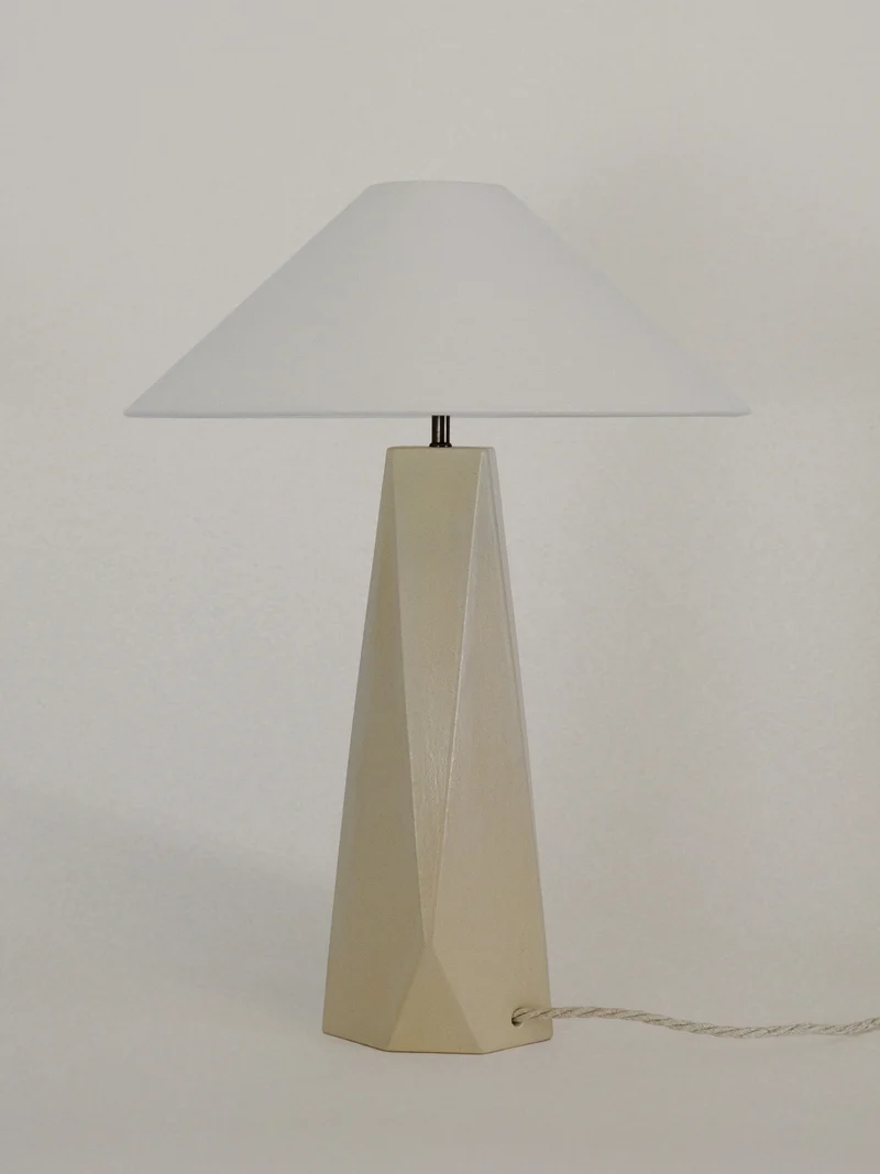 Liss Stoneware Table Lamp - Off White