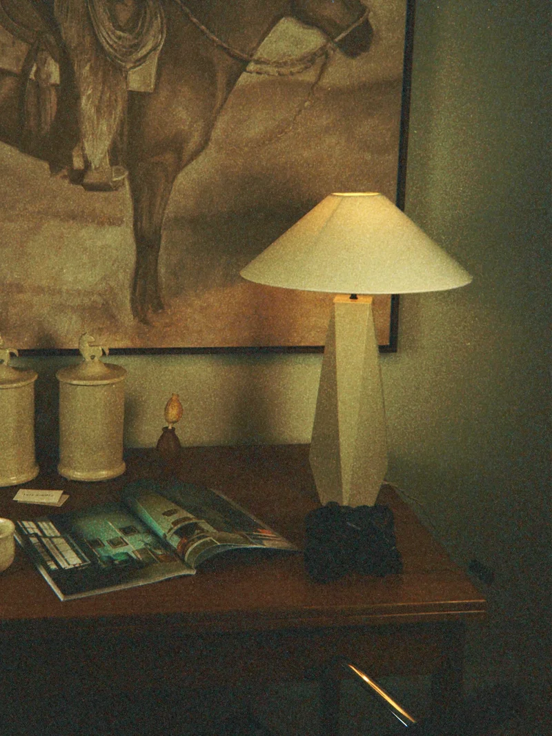 Liss Stoneware Table Lamp - Off White