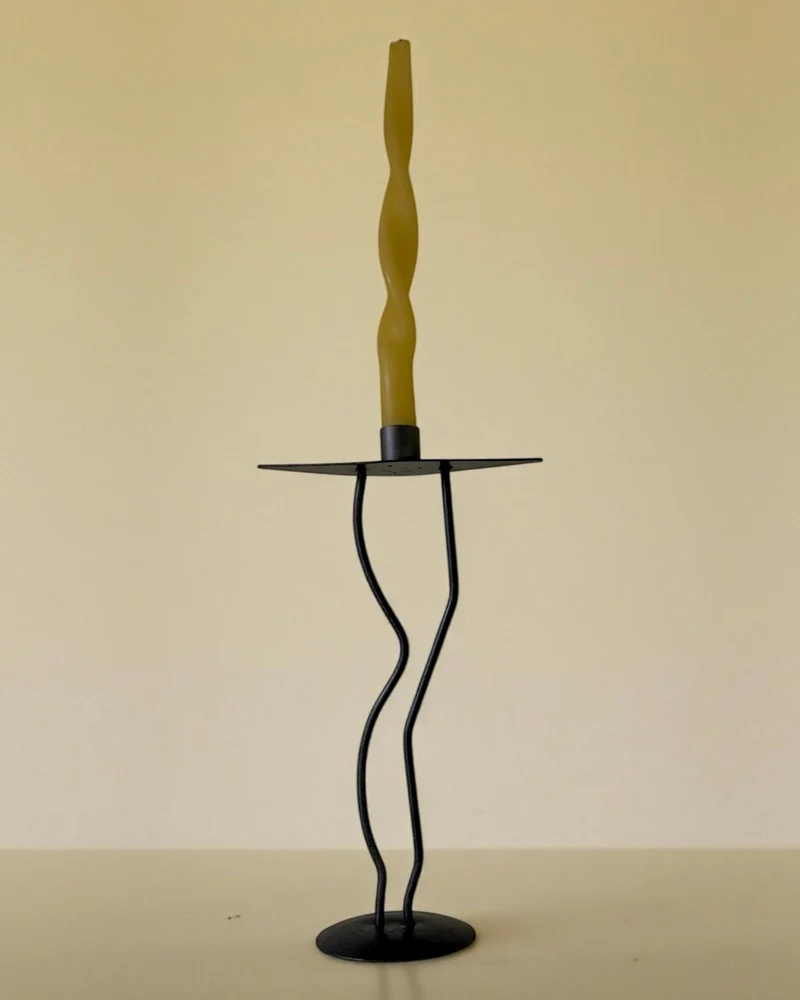 Curvy Iron Candle Holder