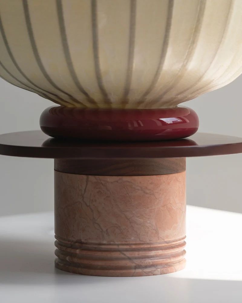 'Lotus Charm' Marble Table lamp