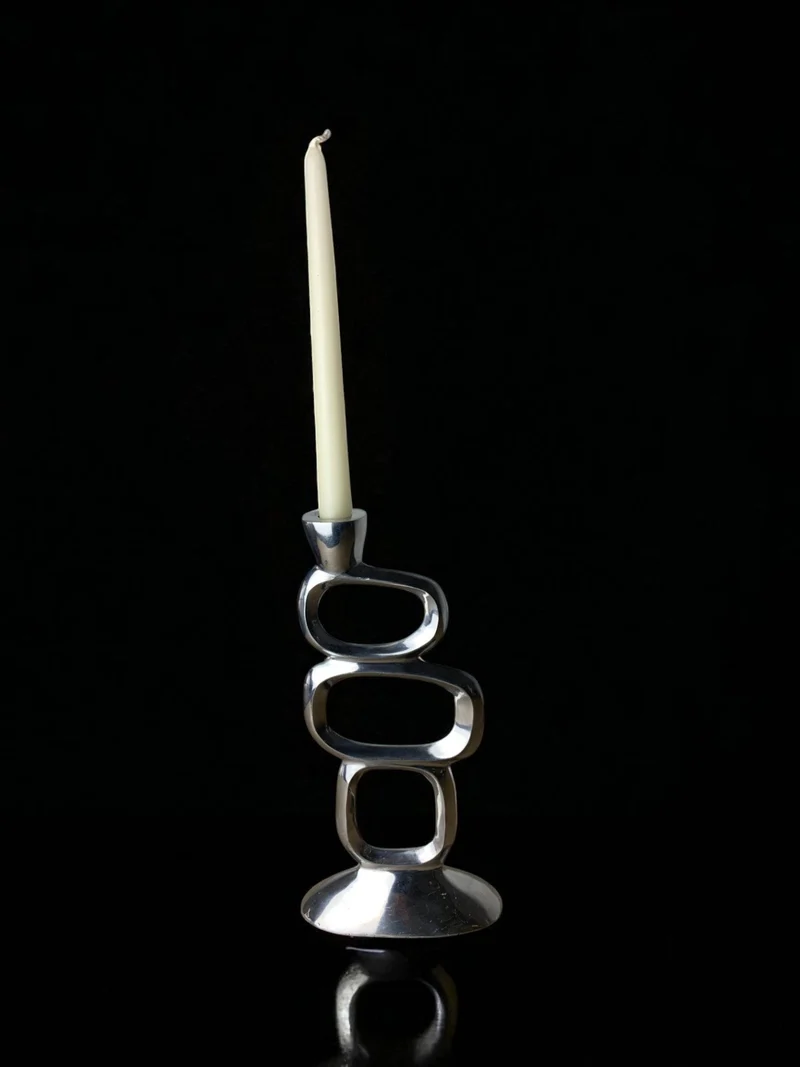 Circle Candleholder by Matthew Hilton, Aluminium, 1980s