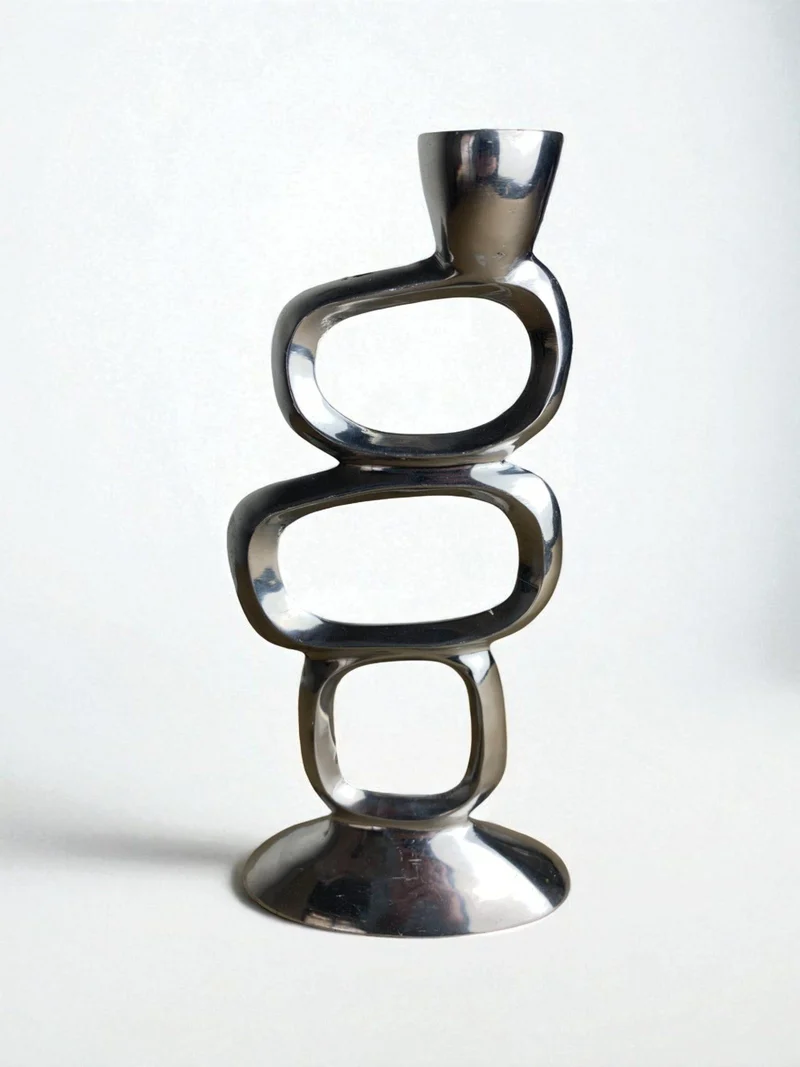 Circle Candleholder by Matthew Hilton, Aluminium, 1980s
