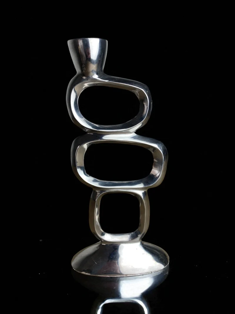 Circle Candleholder by Matthew Hilton, Aluminium, 1980s