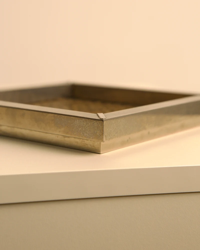 Italian Square Metal Vide-poches, 70s