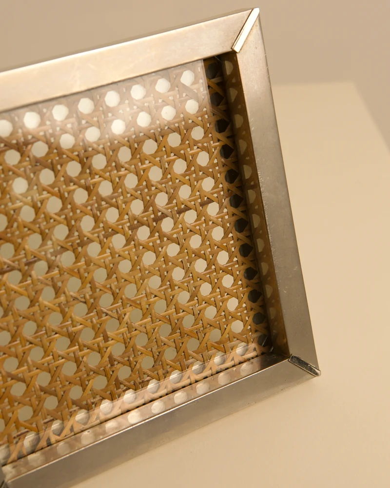 Italian Square Metal Vide-poches, 70s
