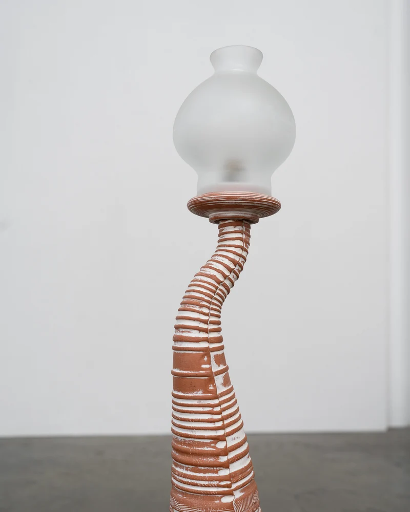 Vintage Sculptural Terracotta Table Lamp