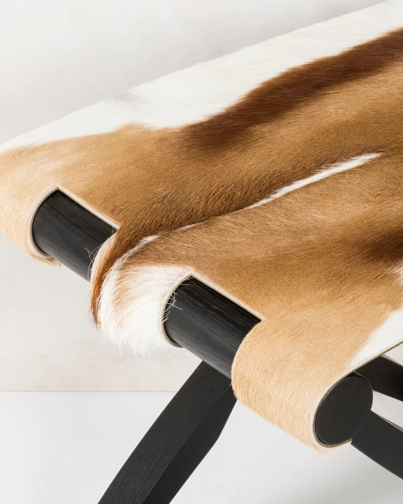 ARTURO FOLDING STOOL/LUGGAGE RACK - ANTELOPE - MERINO SHEEP