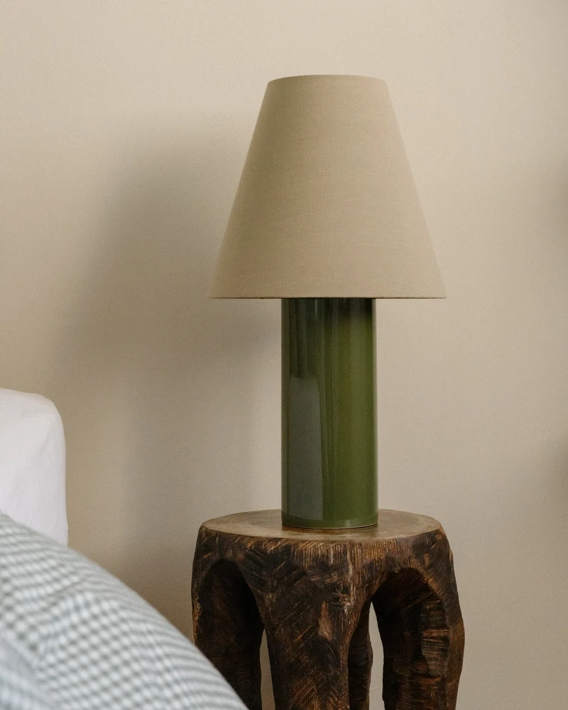 "Giro" Earthenware Table Lamp - Treetop & Beige