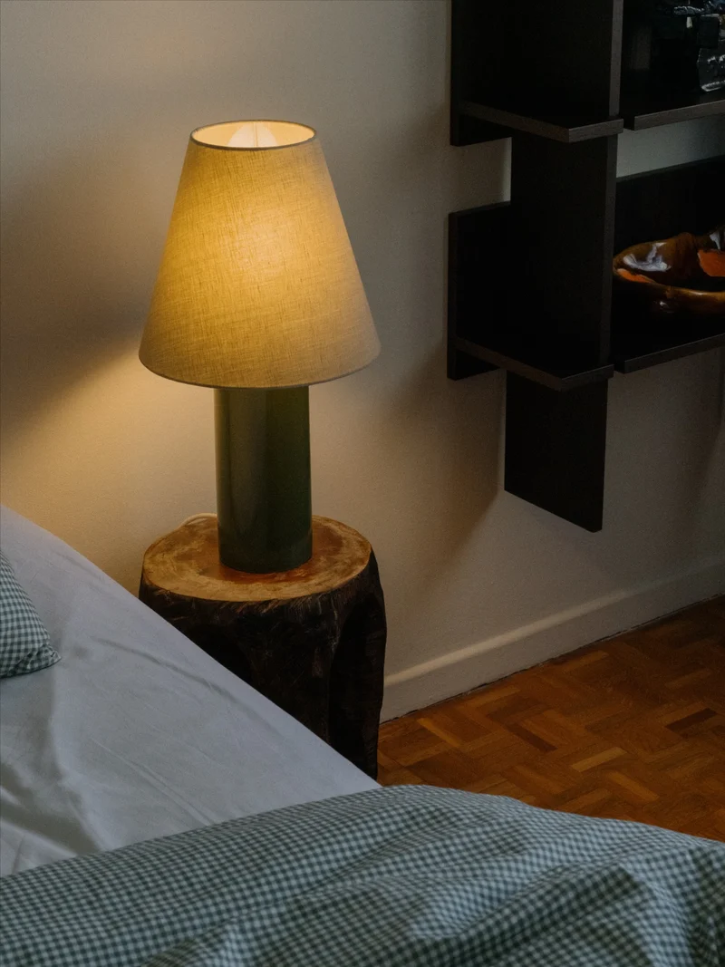"Giro" Earthenware Table Lamp - Treetop & Beige