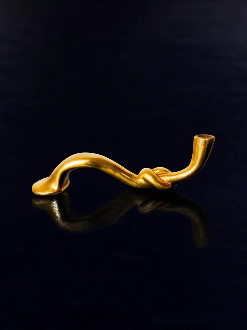 Knot Candleholder in Bronze, Italy, 1970s