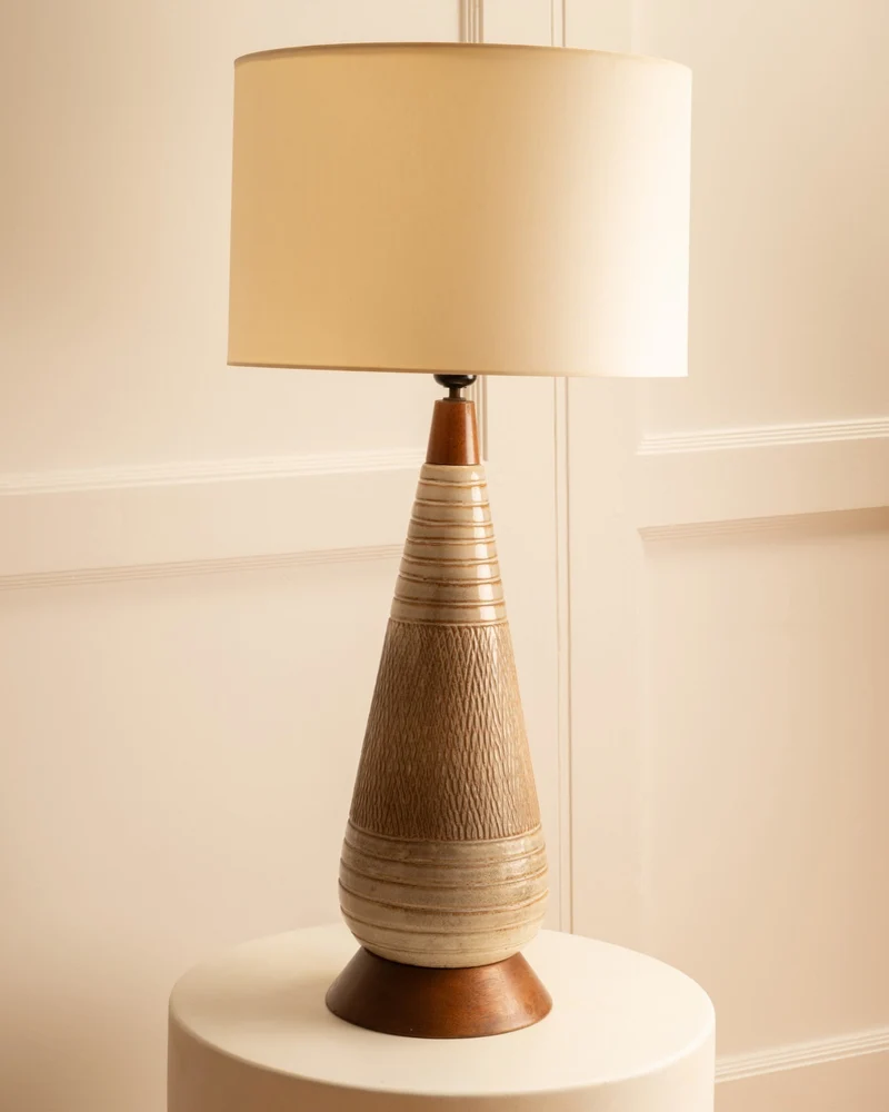 Vintage Large ceramic danish Table Lamp - mid century