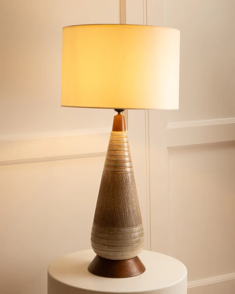 Vintage Large ceramic danish Table Lamp - mid century