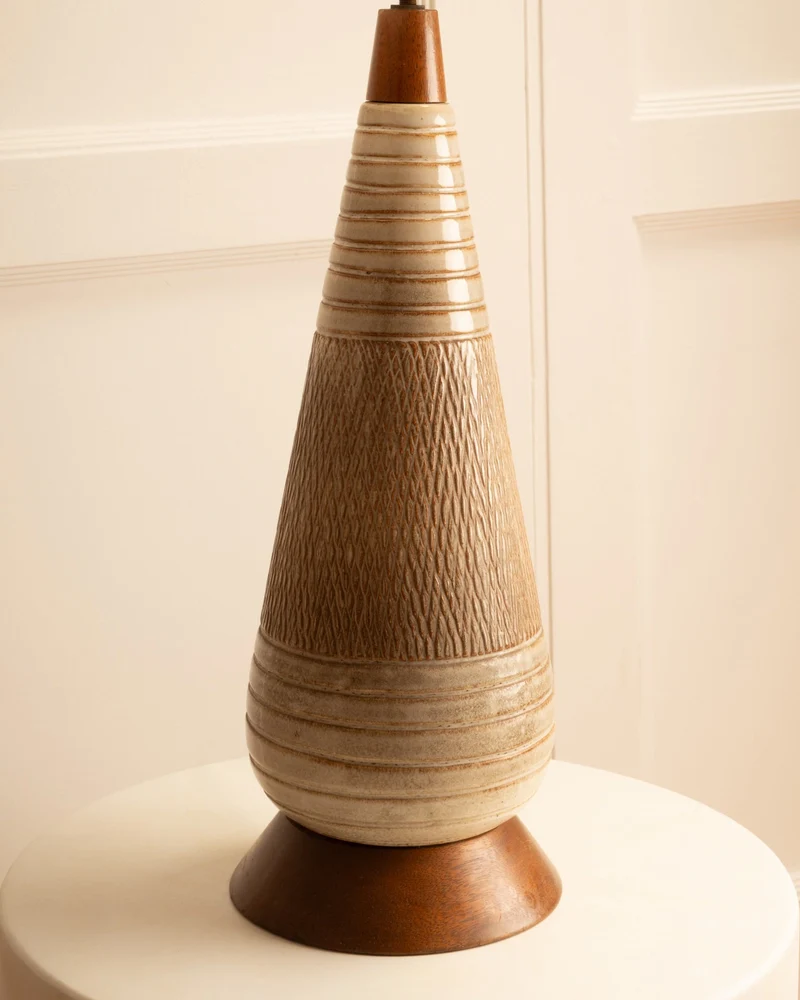 Vintage Large ceramic danish Table Lamp - mid century