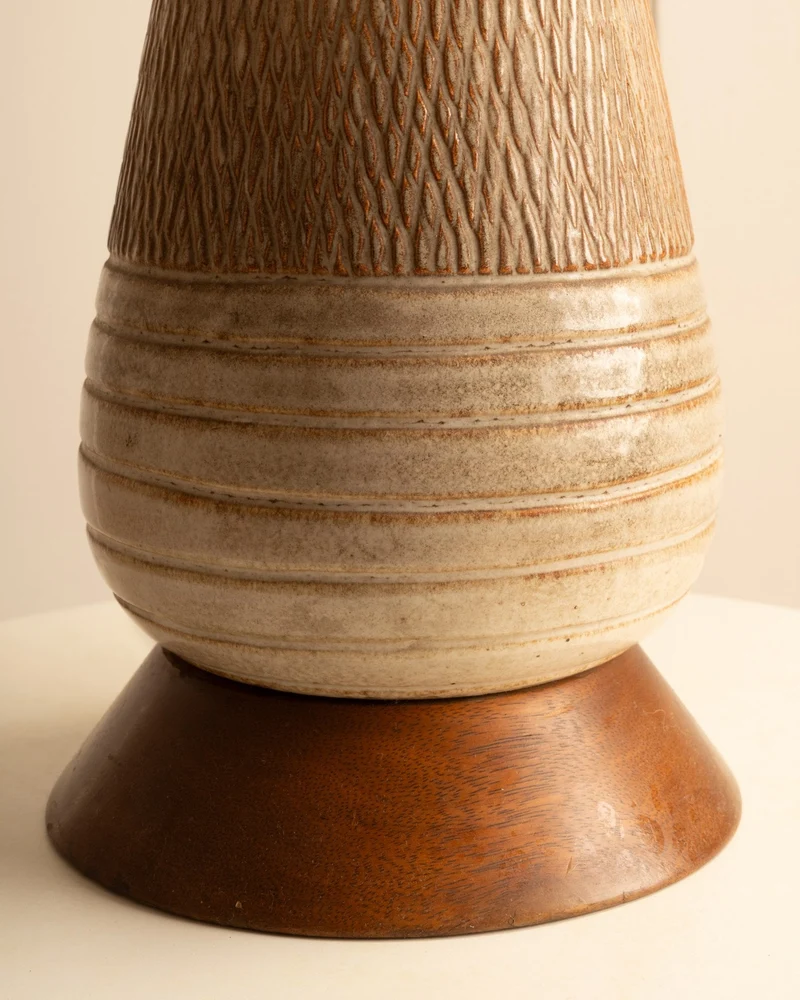 Vintage Large ceramic danish Table Lamp - mid century