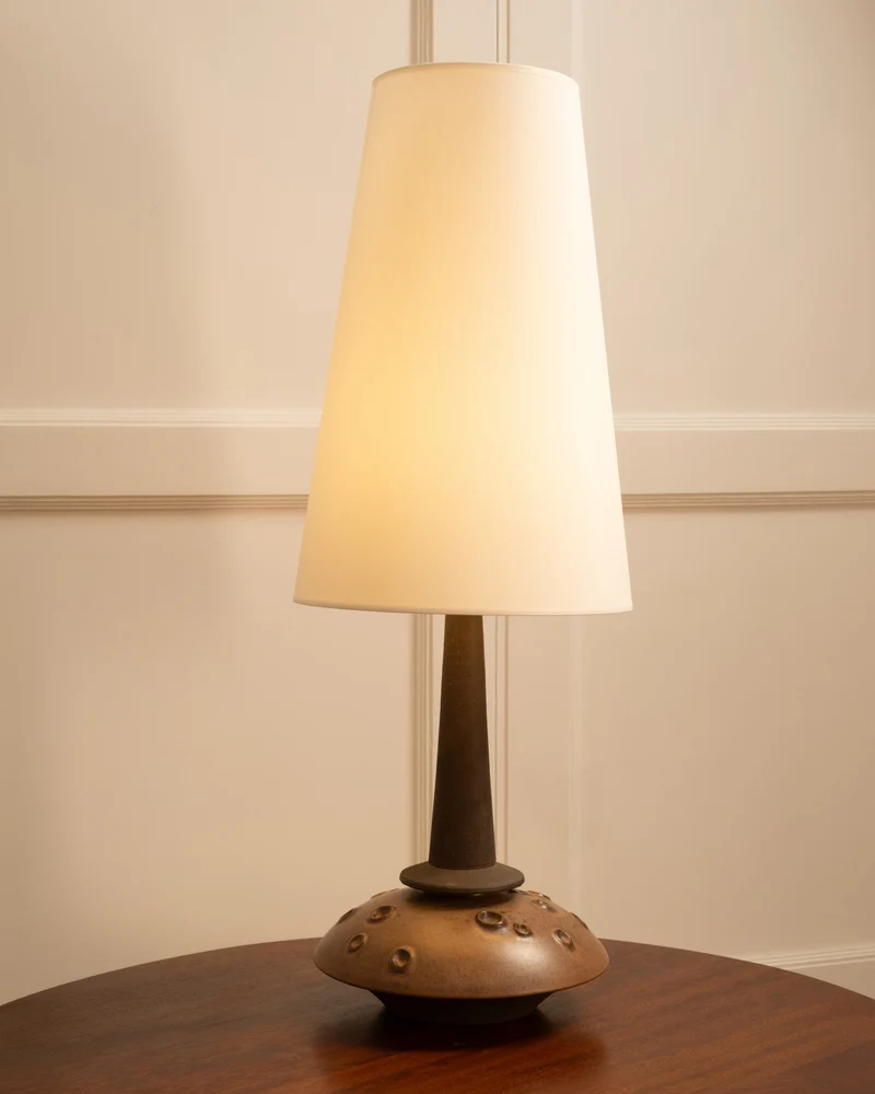 Vintage Danish Ceramic Table Lamp - Egehus 70s, 1970s