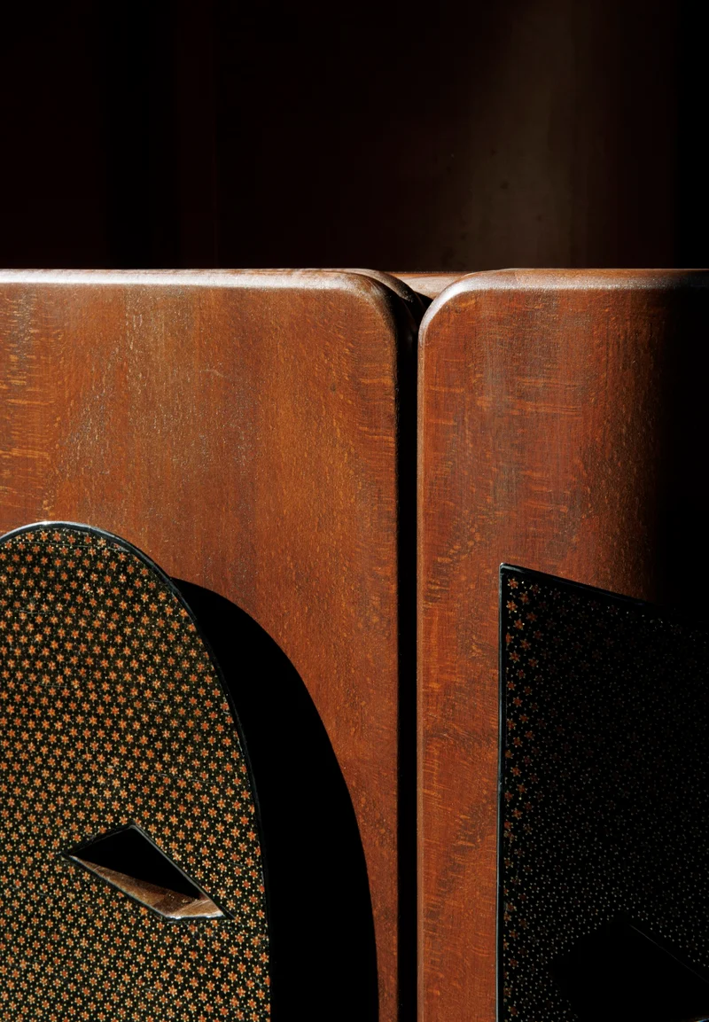 MA I Sideboard – Walnut Finish, Khatam Marquetry Credenza