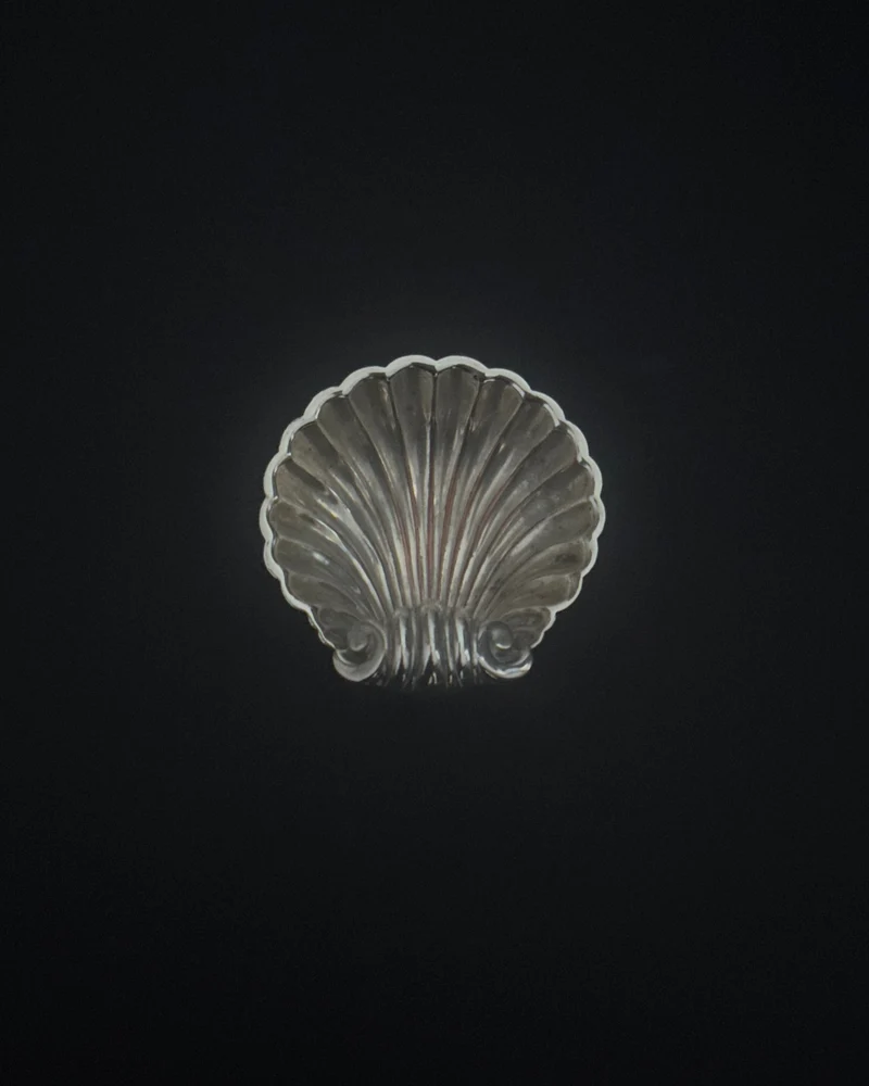 Silver Plate Shell Dish